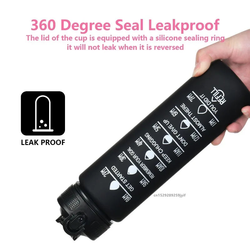 1L Water Bottle Portable Sport Water Bottle Pretty Drink Bottle Leakproof Gym Water Bottle for Outdoor Travel Fitness Cycling