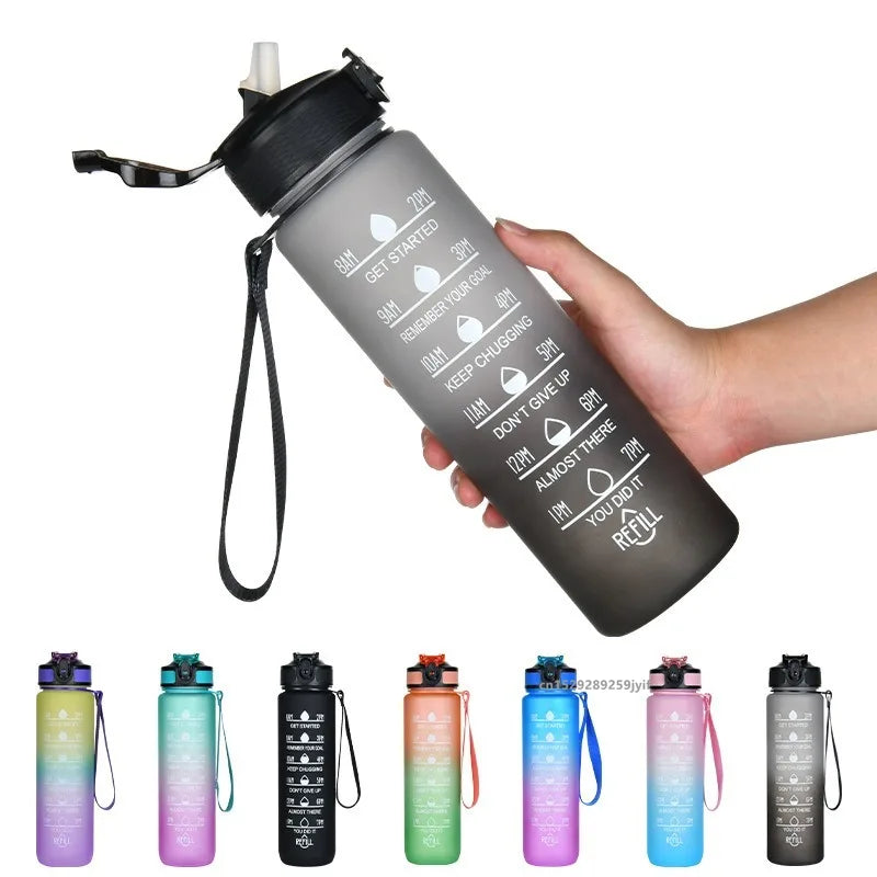 1L Water Bottle Portable Sport Water Bottle Pretty Drink Bottle Leakproof Gym Water Bottle for Outdoor Travel Fitness Cycling
