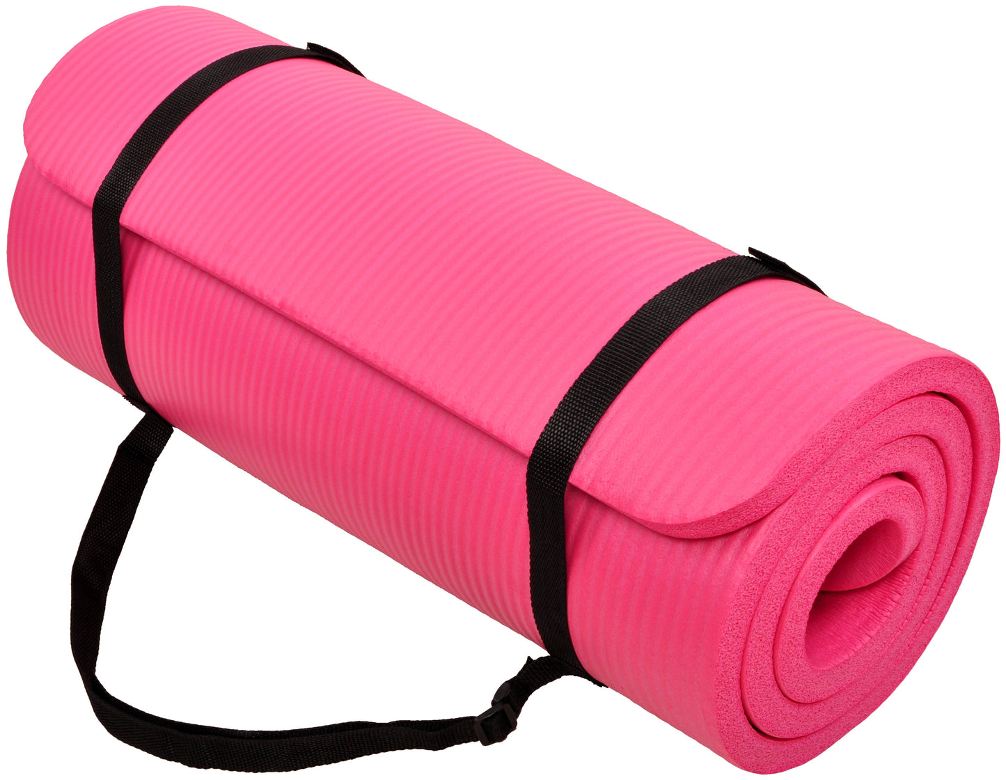 Gocloud Extra Thick Non-Slip Yoga Mat, 71" X 24" with Carrying Strap and Knee Pad, Pink