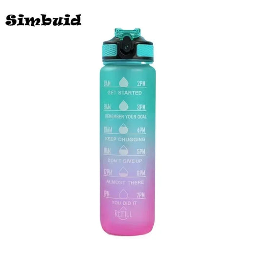 1L Water Bottle Portable Sport Water Bottle Pretty Drink Bottle Leakproof Gym Water Bottle for Outdoor Travel Fitness Cycling